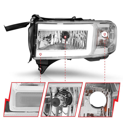 ANZO USA ZUKT_111555 Anzo ZUKT_111555 Crystal Headlight Set w for Ram 2500 for 111555