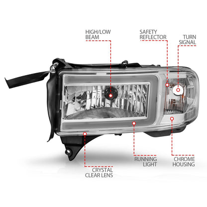ANZO USA ZUKT_111555 Anzo ZUKT_111555 Crystal Headlight Set w for Ram 2500 for 111555