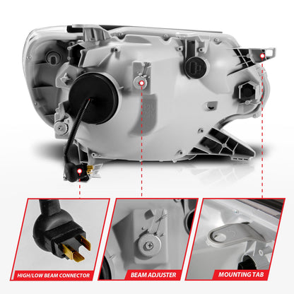 ANZO USA ZUKT_111556 Anzo ZUKT_111556 Projector Headlight Set w/ Light Bar