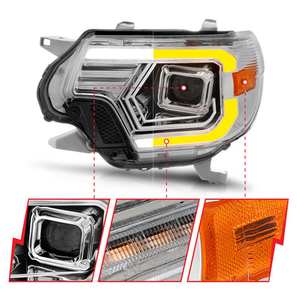 ANZO USA ZUKT_111557 Anzo ZUKT_111557 Projector Headlight Set w/ Light Bar