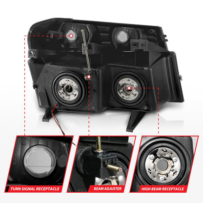 ANZO USA ZUKT_111558 Anzo ZUKT_111558 Black Housing Pair w/ Light Bar