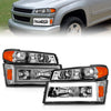 Anzo USA | Crystal Headlight Set Chrome Housing Pair w/Light Bar Pair | Fits Colorado | 111559