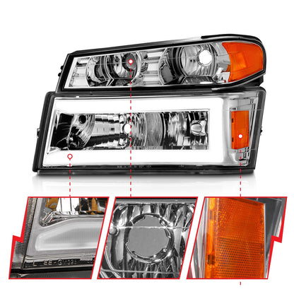 ANZO USA ZUKT_111559 Anzo ZUKT_111559 Chrome Housing Pair w/ Light Bar