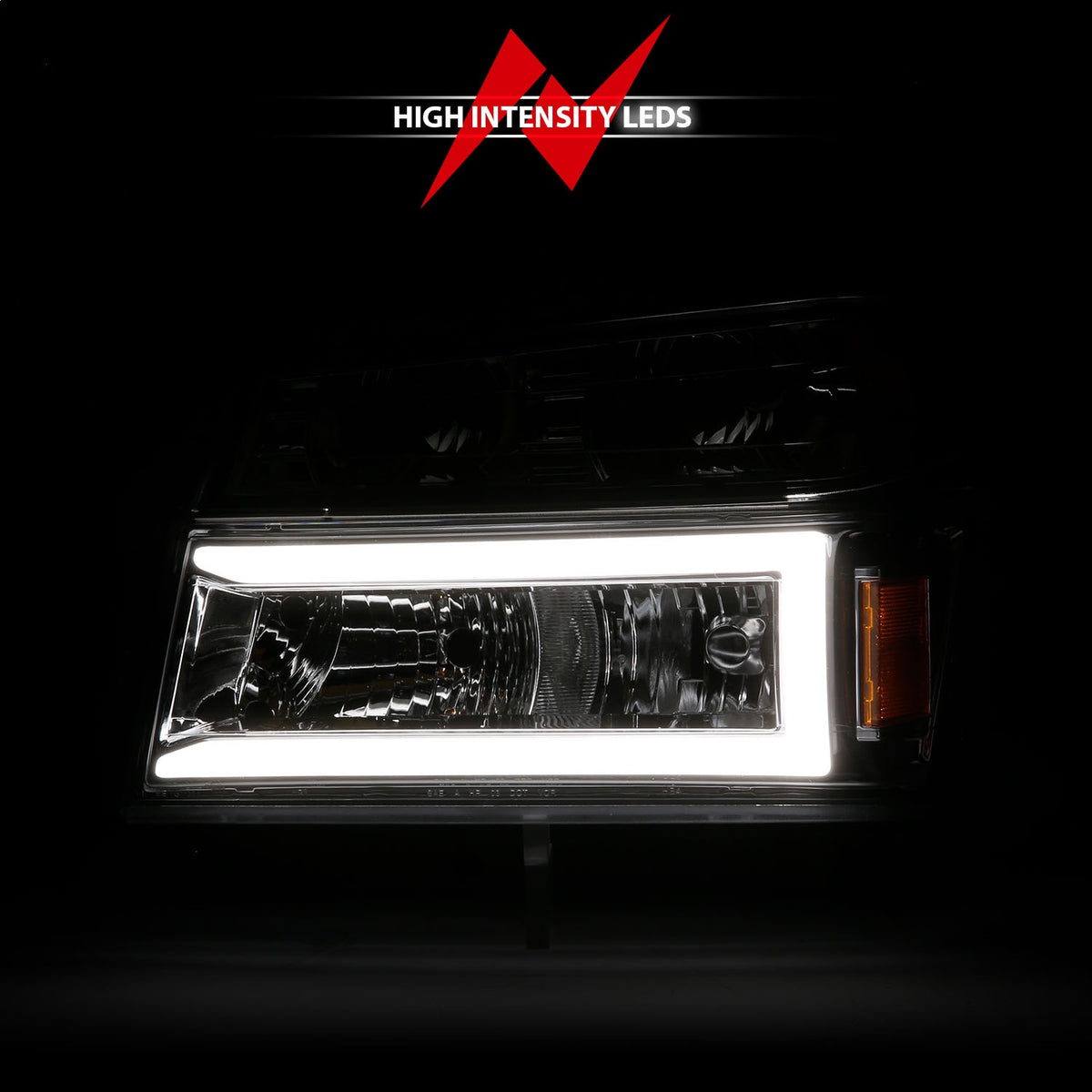 ANZO USA ZUKT_111559 Anzo ZUKT_111559 Chrome Housing Pair w/ Light Bar