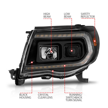 ANZO USA ZUKT_111564 Anzo ZUKT_111564 Projector Headlight Set w/Sequential Light Bar