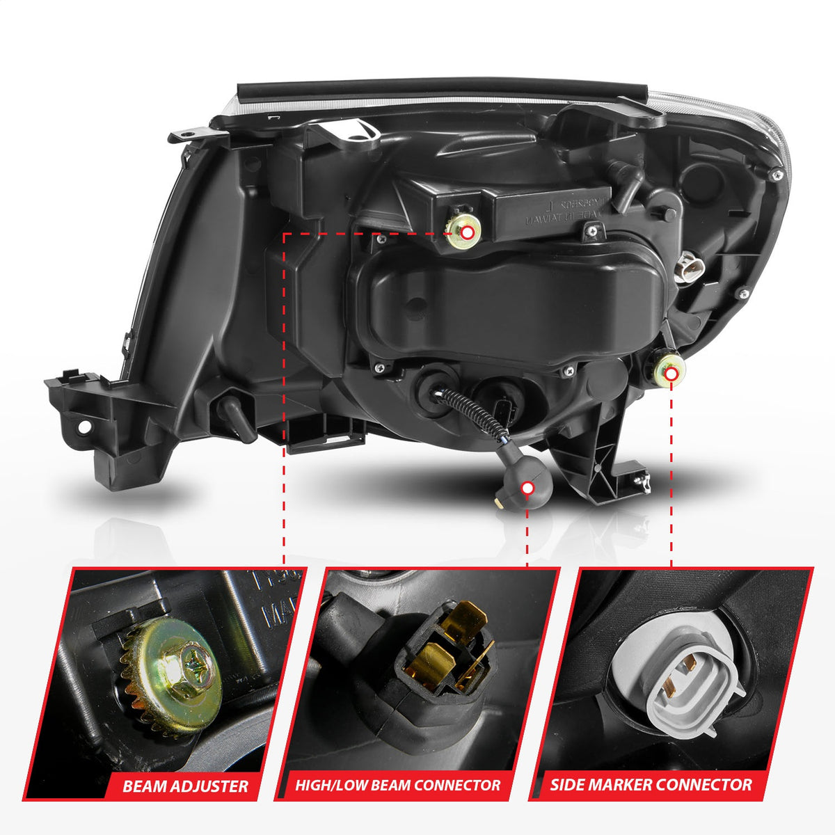 ANZO USA ZUKT_111564 Anzo ZUKT_111564 Projector Headlight Set w/Sequential Light Bar