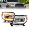 Anzo USA | Projector Headlight Set w/Sequential Light Bar Chrome Housing | Fits Tacoma | 111565