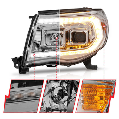 ANZO USA ZUKT_111565 Anzo ZUKT_111565 Projector Headlight Set w/Sequential Light Bar
