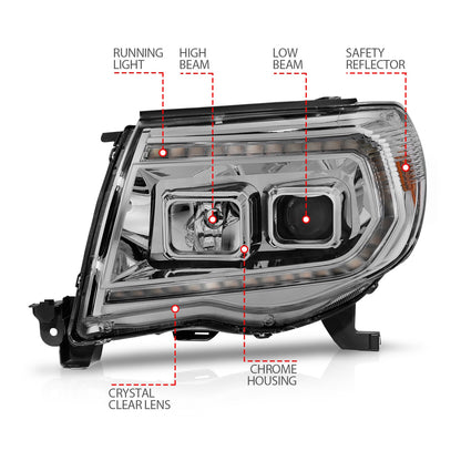 ANZO USA ZUKT_111565 Anzo ZUKT_111565 Projector Headlight Set w/Sequential Light Bar