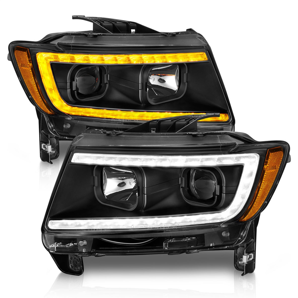 ANZO USA ZUKT_111568 Anzo ZUKT_111568 Lens Black Housing w/ Light Bar