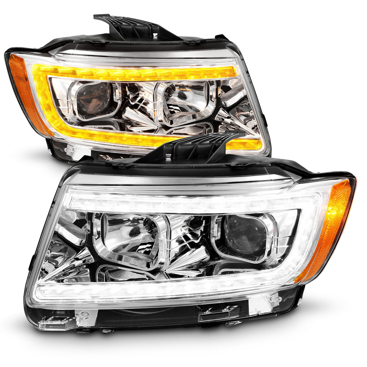 ANZO USA ZUKT_111569 Anzo ZUKT_111569 Lens Chrome Housing w/ Light Bar