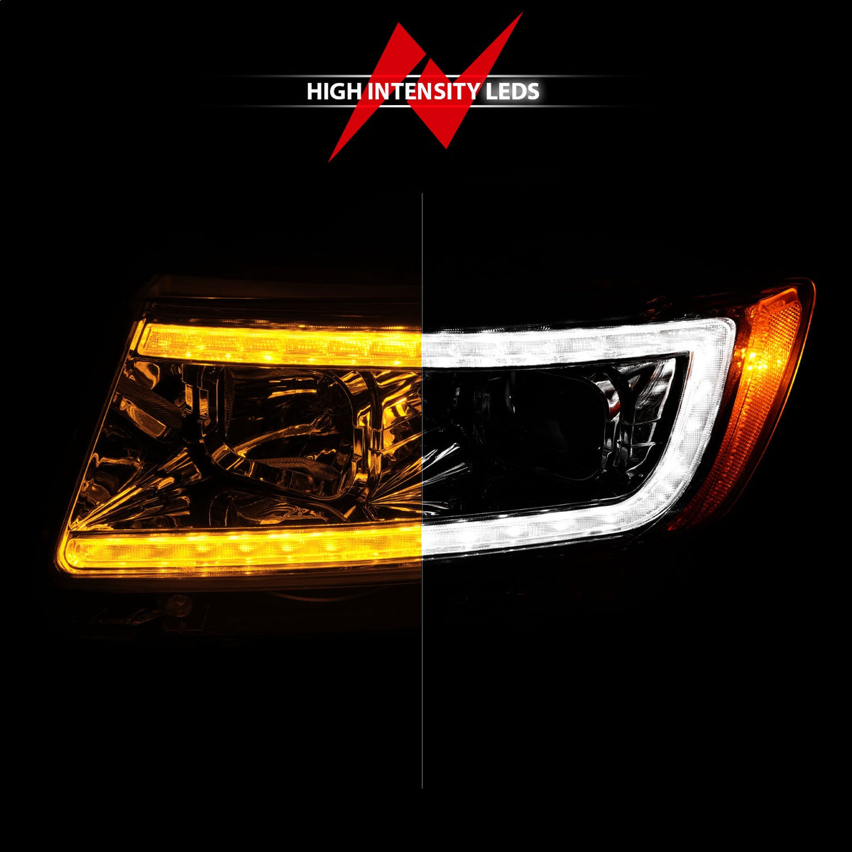 ANZO USA ZUKT_111569 Anzo ZUKT_111569 Lens Chrome Housing w/ Light Bar