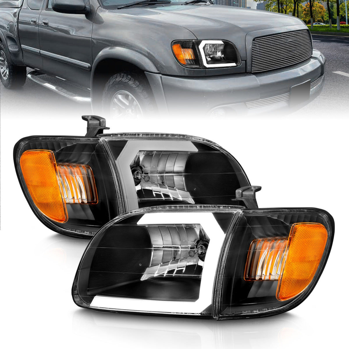 ANZO USA ZUKT_111579 Anzo ZUKT_111579 Lens Black Housing w/ Light Bar