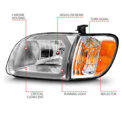 ANZO USA ZUKT_111580 Anzo ZUKT_111580 Lens Chorme Housing w/ Light Bar