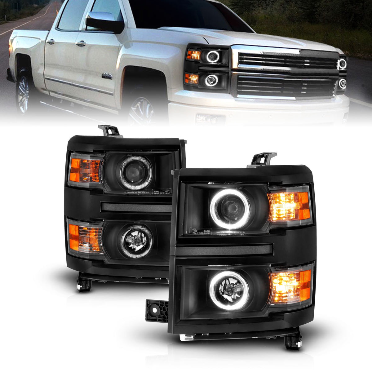 ANZO USA ZUKT_111583 Anzo ZUKT_111583 Projector Headlight Set