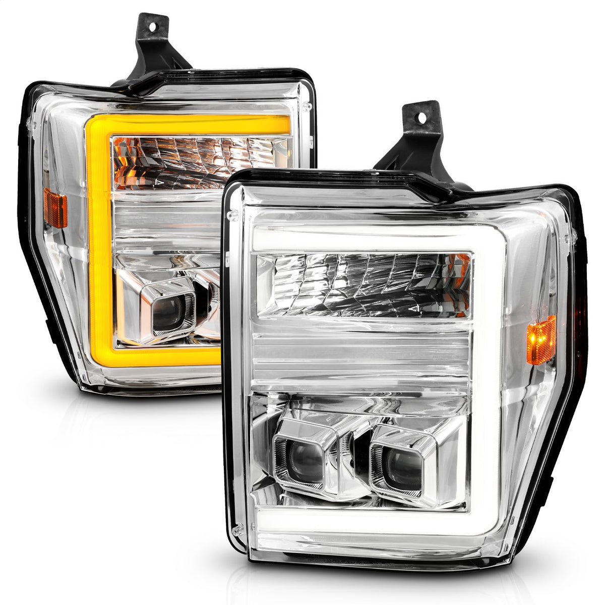 ANZO USA ZUKT_111587 Anzo ZUKT_111587 Lens Chrome Housing w/ Light Bar