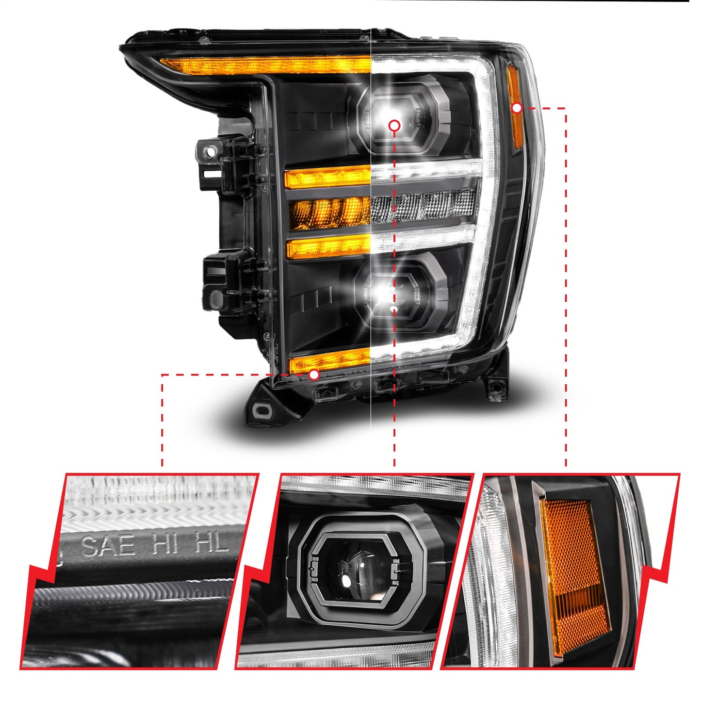 LED Projector Headlight
