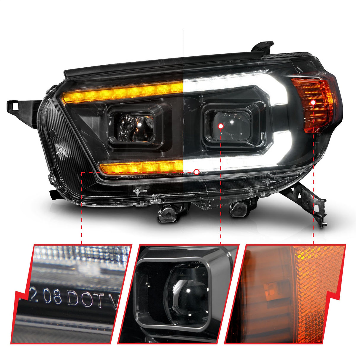 ANZO USA ZUKT_111602 Anzo ZUKT_111602 Projector Headlight Set