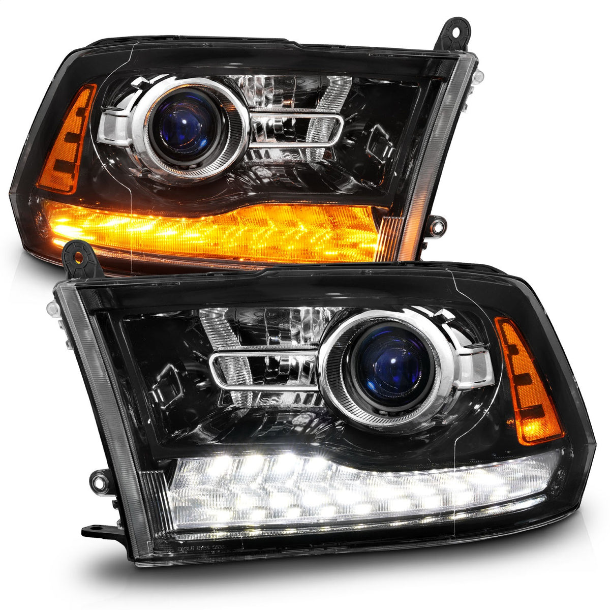 ANZO USA ZUKT_111608 Anzo ZUKT_111608 Projector Headlight Set LED for Ram 1500 for 111608