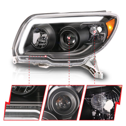 ANZO USA ZUKT_111616 Anzo ZUKT_111616 LED Projector Headlight Black for Fits 4Runner