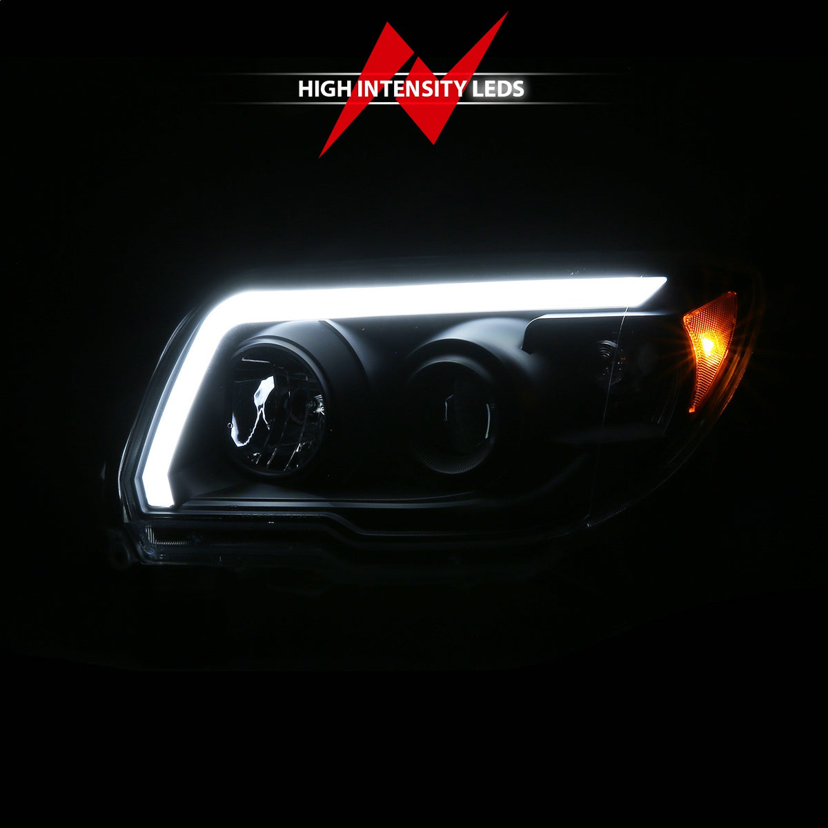 ANZO USA ZUKT_111616 Anzo ZUKT_111616 LED Projector Headlight Black for Fits 4Runner