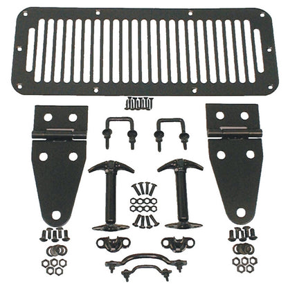 RUGGED RIDGE | 11201.01 | Hood Set, 78-95 Jeep Cj & Wrangler, Black