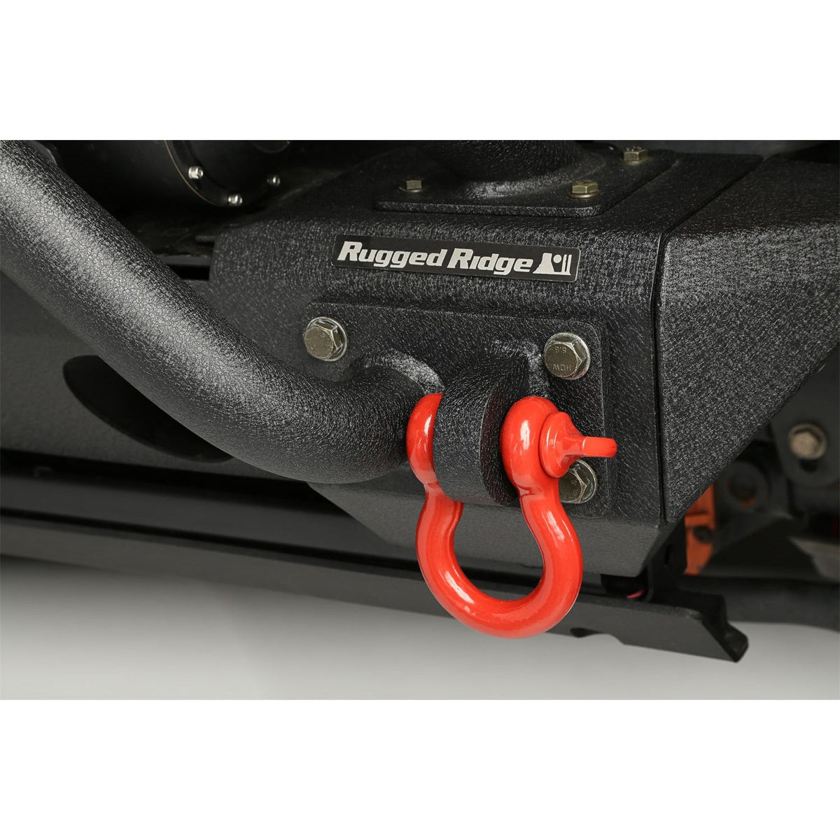 RUGGED RIDGE 11235.13 D-Ring Shackles, 7/8-Inch, Red, Steel, Pair