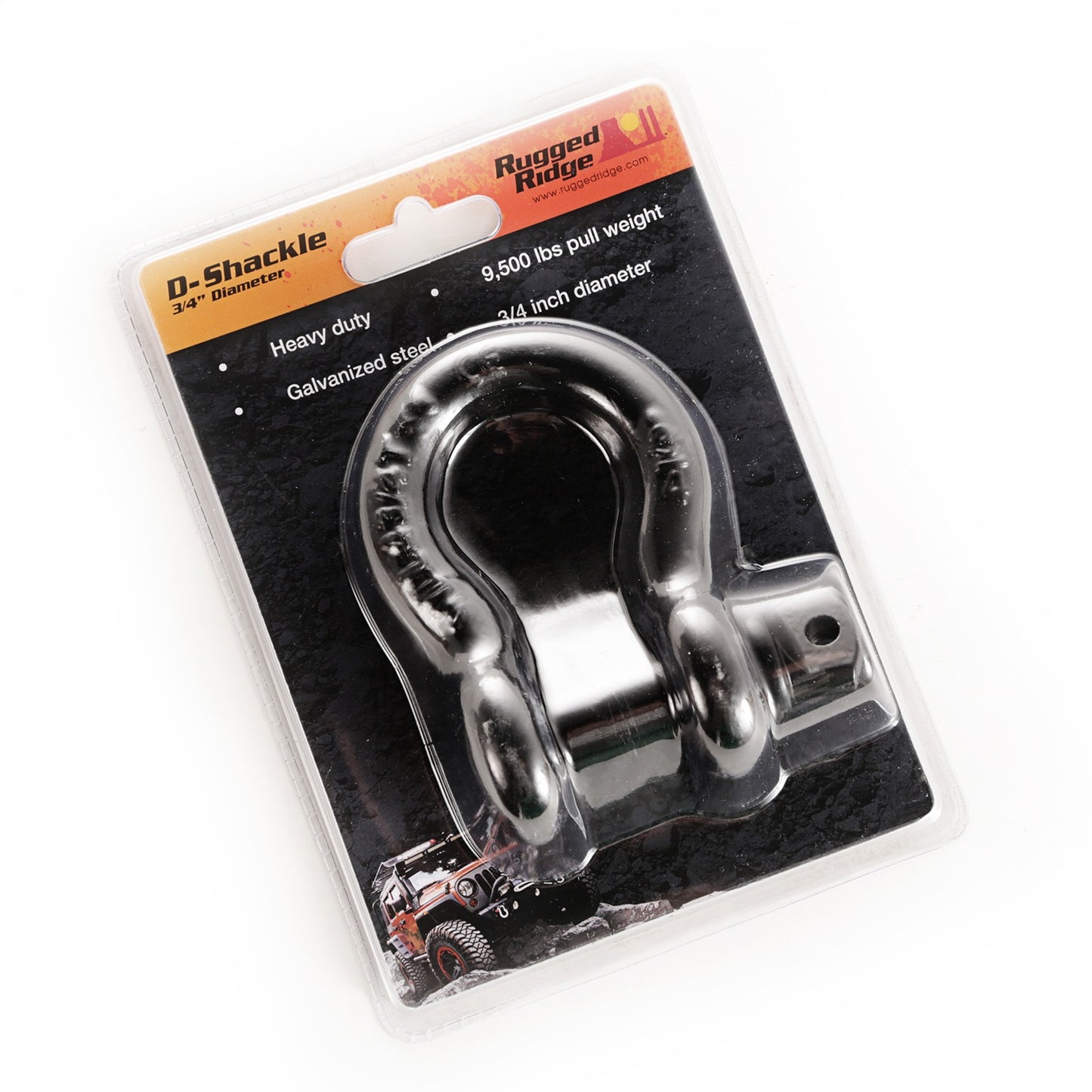RUGGED RIDGE | 11235.18 | D-Ring, 3/4-Inch, 9500 Pound, Black