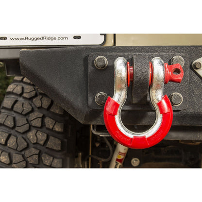 RUGGED RIDGE | 11235.31 | D-Ring Isolator Kit, Red Pair, 3/4-Inch