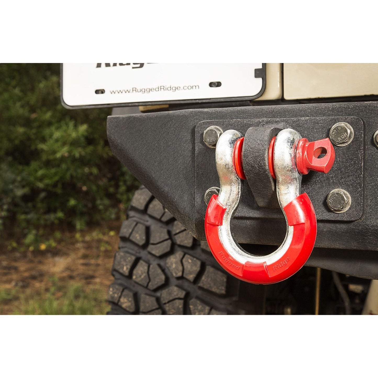 RUGGED RIDGE | 11235.31 | D-Ring Isolator Kit, Red Pair, 3/4-Inch