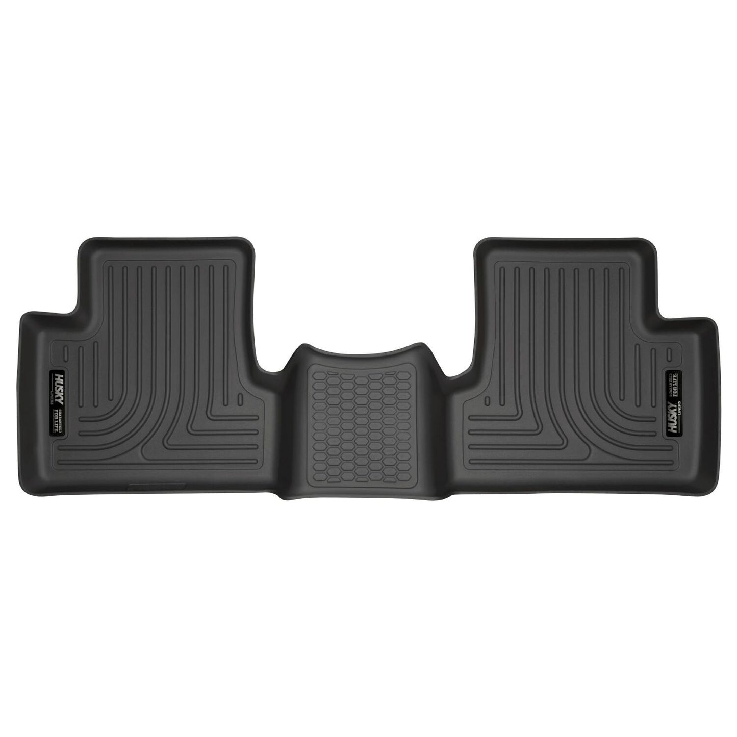 Husky Liners | Weatherbeater 2nd Seat Floor Liner For 2014-2023 Jeep Cherokee Husky Liners | 11271 in black rubber design.