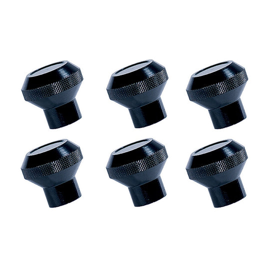 RUGGED RIDGE | 11420.02 | Billet Aluminum Dash Knob Set, Black, 76-86 Cj