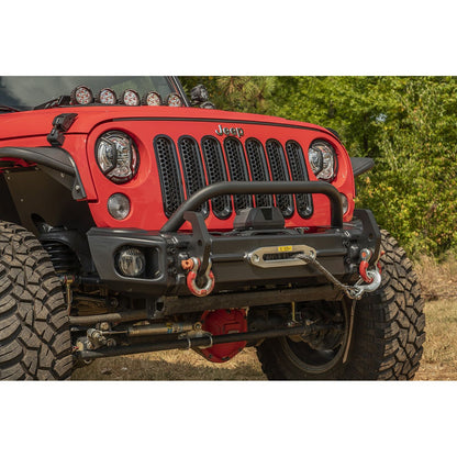 RUGGED RIDGE | 11549.14 | Arcus Front Bumper Tube Overrider, Black; 07-18 Jeep Wrangler Jk