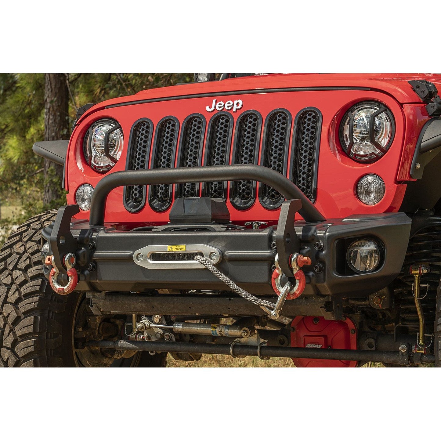 RUGGED RIDGE | 11549.14 | Arcus Front Bumper Tube Overrider, Black; 07-18 Jeep Wrangler Jk
