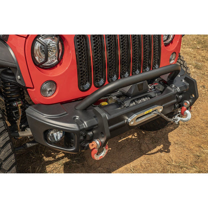 RUGGED RIDGE | 11549.14 | Arcus Front Bumper Tube Overrider, Black; 07-18 Jeep Wrangler Jk