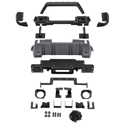 RUGGED RIDGE | 11549.45 | Venator Stubby Frt Bumper, W/Overrider; 18-Curr Jeep Wrangler Jl & Jt