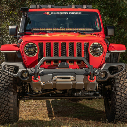 RUGGED RIDGE | 11549.55 | Venator Front Bumper Overrider, 18-20 Jeep Wrangler Jl