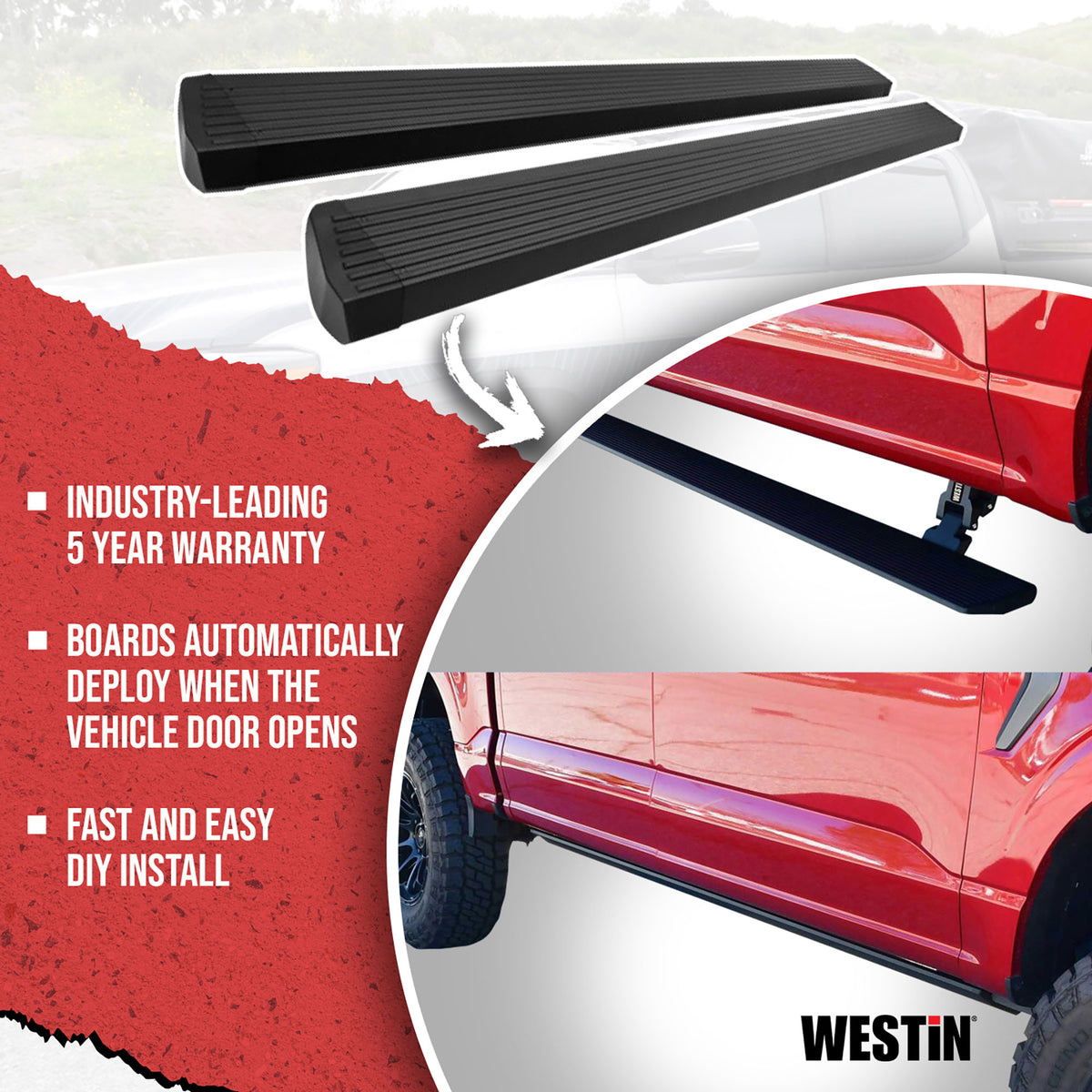 Westin Pro-e Electric Running Boards 2021-2024 Ford Bronco 4dr
