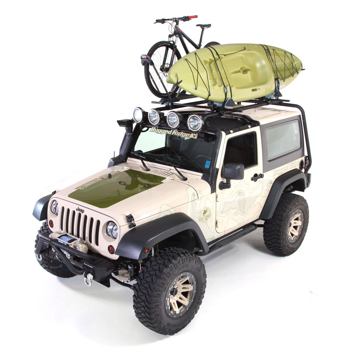RUGGED RIDGE | 11703.21 | Sherpa Roof Rack Kit; 07-18 Jeep Wrangler Jk, 2 Door
