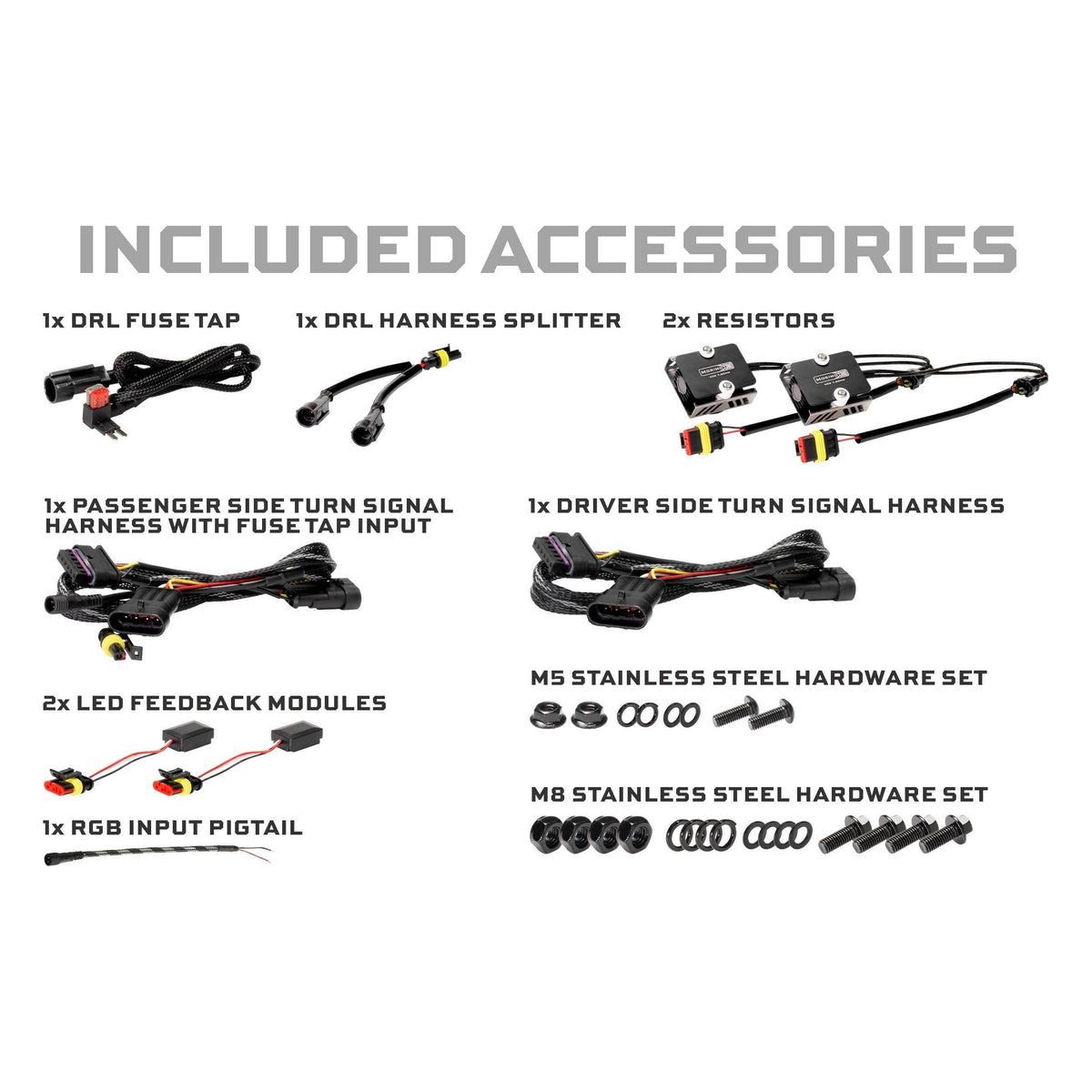 Morimoto High Line Jeep JL / JT XRGB Fender Flare Chop Kit (Set) product image 2