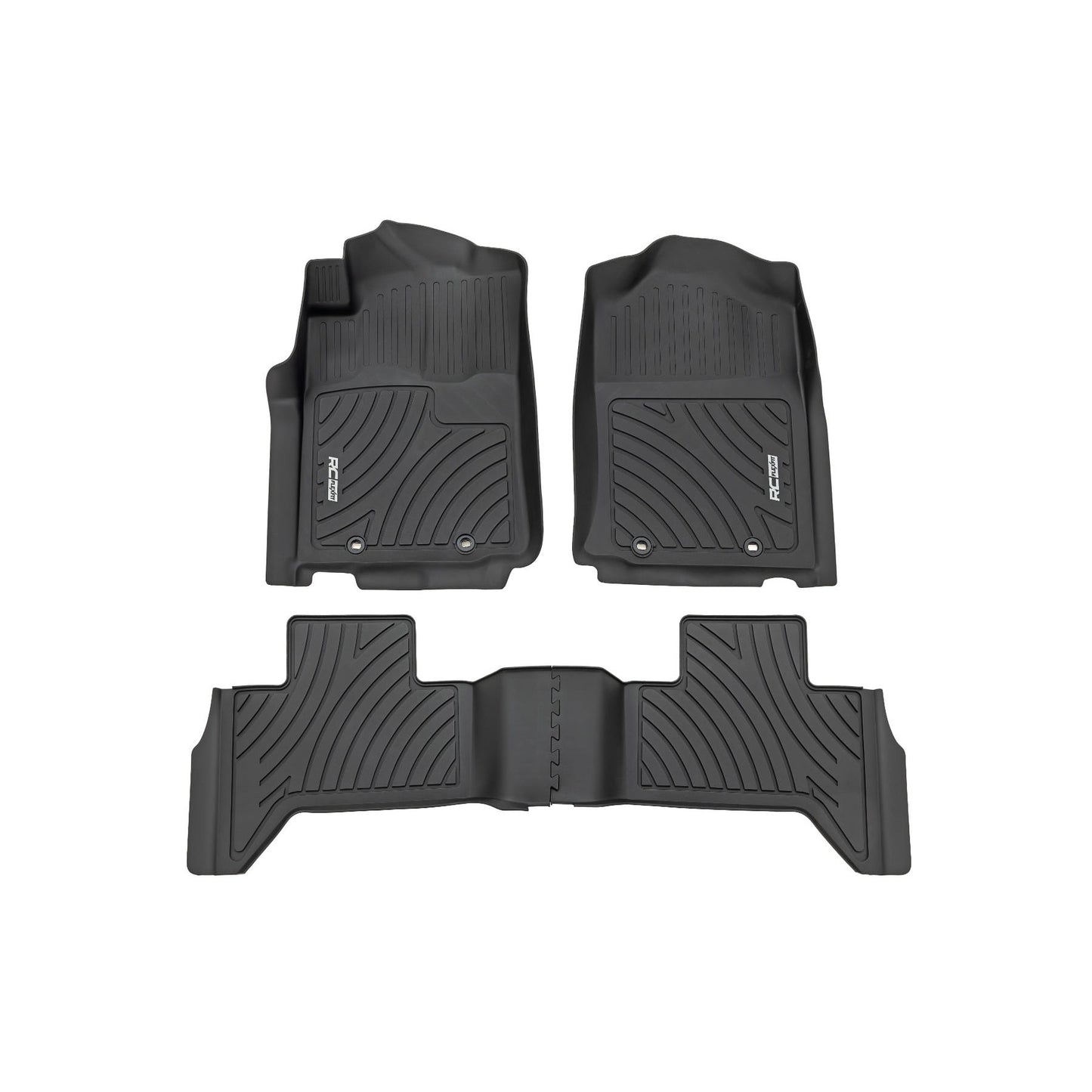 ROUGH COUNTRY | Flex-Fit Floor Mats  Front and Rear  Toyota Tacoma 2WD/4WD (2012-2015) | FF-71213