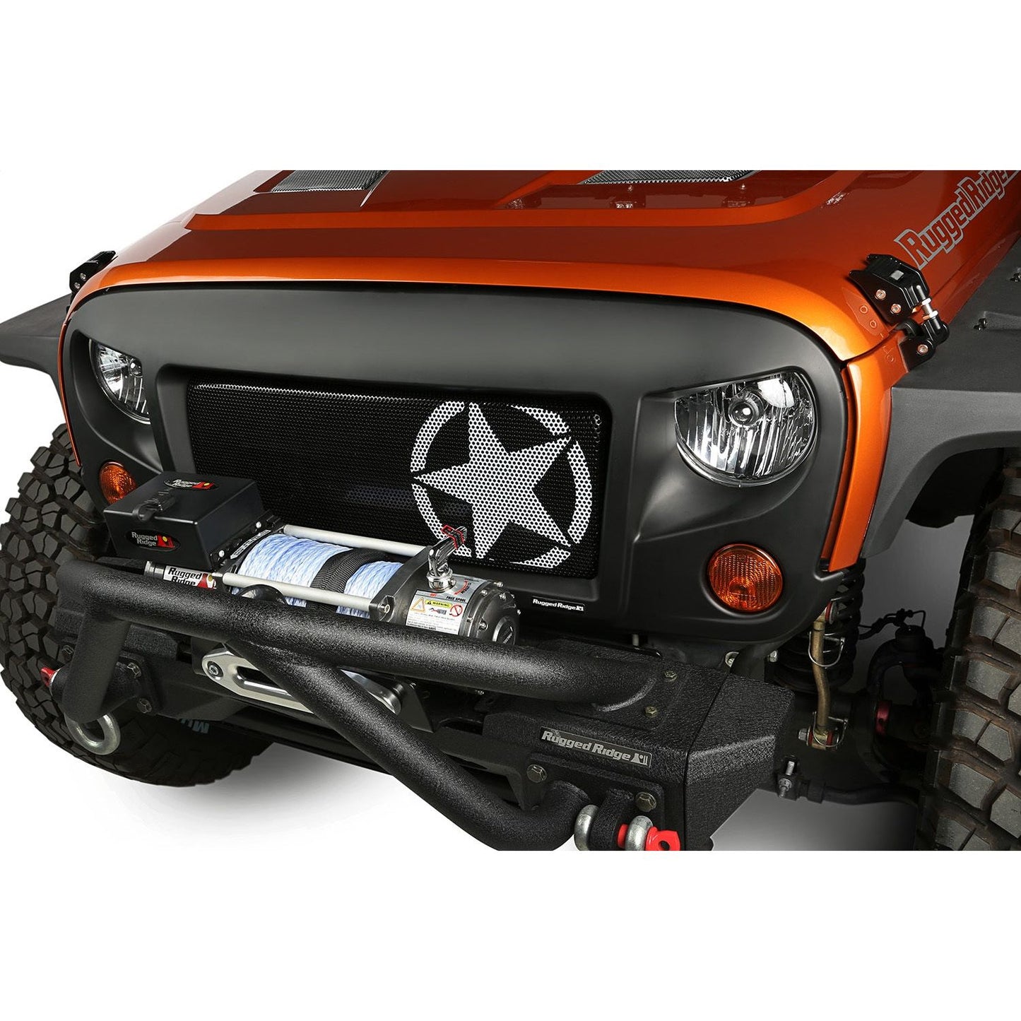 RUGGED RIDGE | 12034.31 | Spartan Grille Kit, Star, 07-17 Jeep Wrangler