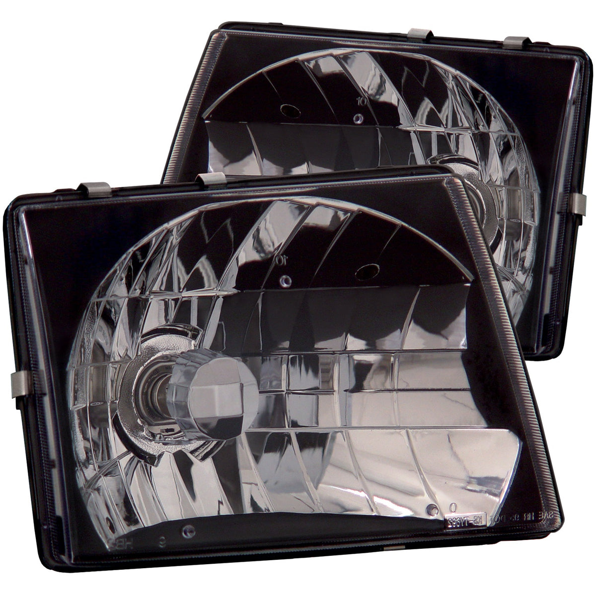 ANZO USA ZUKT_121139 Anzo ZUKT_121139 Crystal Headlight Set Clear Lens Black Housing
