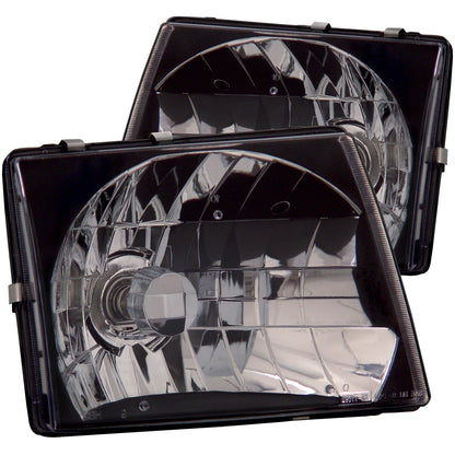 ANZO USA ZUKT_121139 Anzo ZUKT_121139 Crystal Headlight Set Clear Lens Black Housing