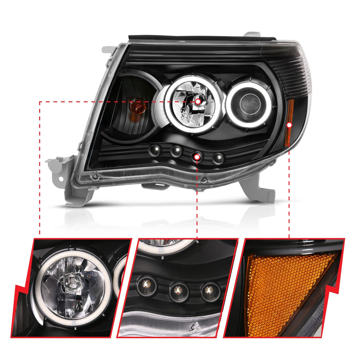 ANZO USA ZUKT_121282 Anzo ZUKT_121282 Projector Headlight Set