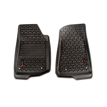 RUGGED RIDGE | 12987.43 | All Terrain Floor Liner Kit, Front/Rear, Black, 18-19 Jeep Wrangler Jl, 2 Dr
