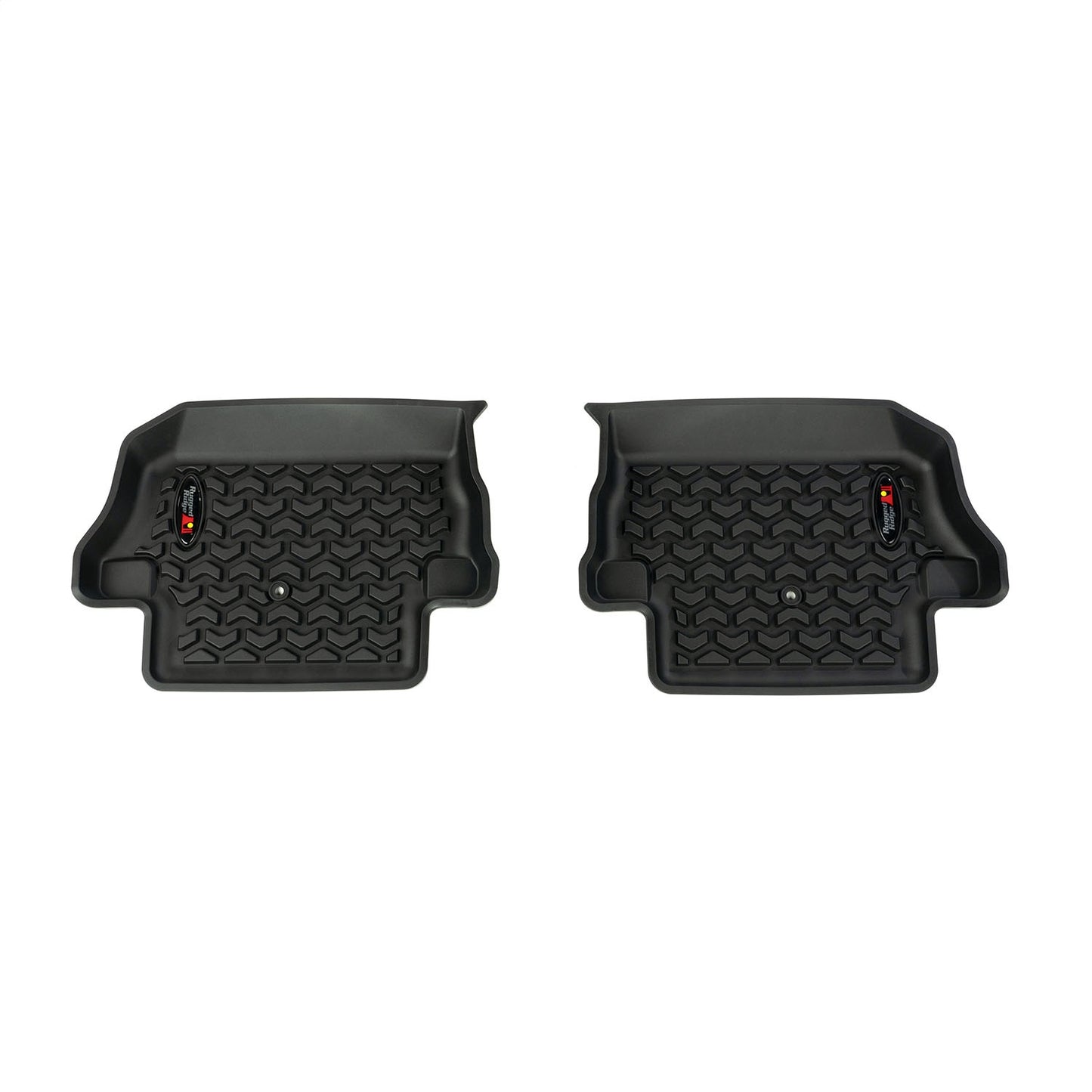 RUGGED RIDGE | 12987.43 | All Terrain Floor Liner Kit, Front/Rear, Black, 18-19 Jeep Wrangler Jl, 2 Dr