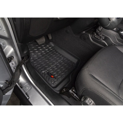 RUGGED RIDGE | 12987.43 | All Terrain Floor Liner Kit, Front/Rear, Black, 18-19 Jeep Wrangler Jl, 2 Dr