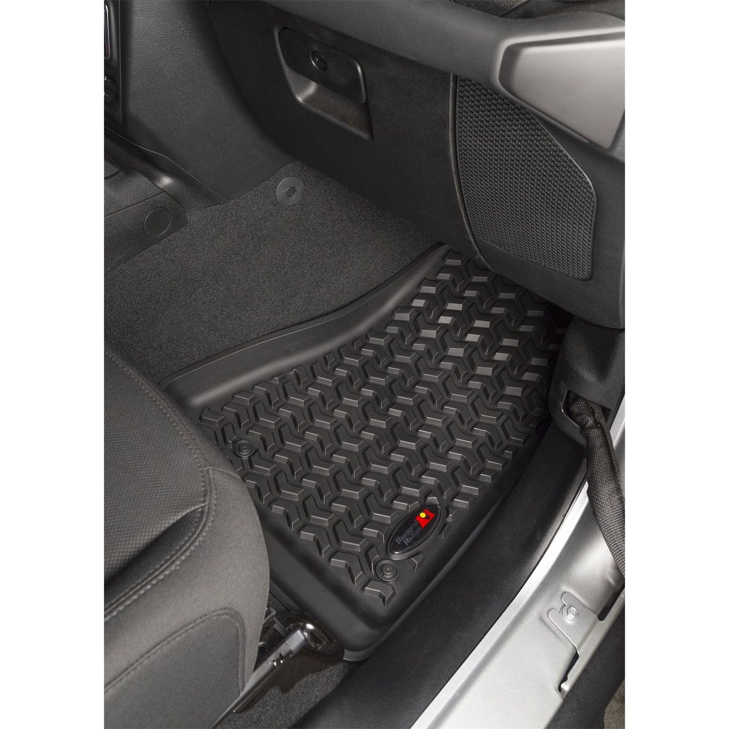 RUGGED RIDGE | 12987.43 | All Terrain Floor Liner Kit, Front/Rear, Black, 18-19 Jeep Wrangler Jl, 2 Dr
