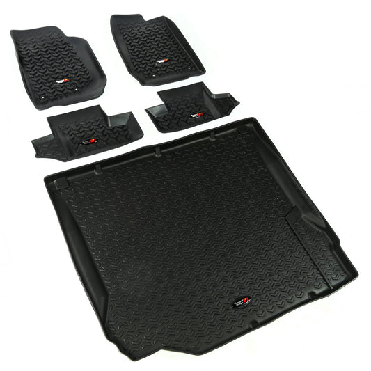 RUGGED RIDGE | 12988.02 | 07-10 Jeep 2Dr Wrangler(Jk)Floor Liners Kit Black